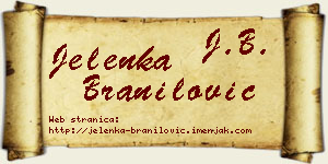 Jelenka Branilović vizit kartica